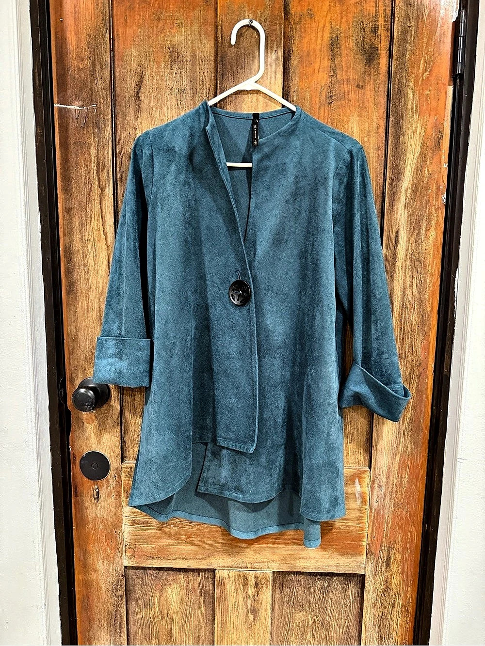IC by Conair Blue Polyester Jacket Size Small Like New
